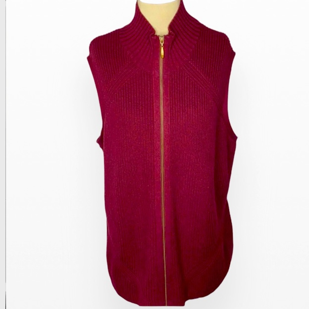 Pendleton Whine Burgundy Knit Vest Sz2XL